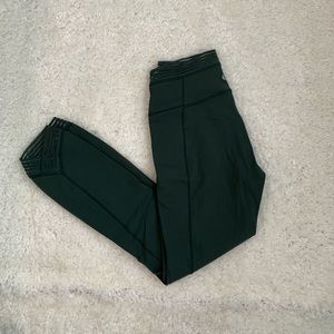 Military Green Lululemon Midi Leggings - size 6